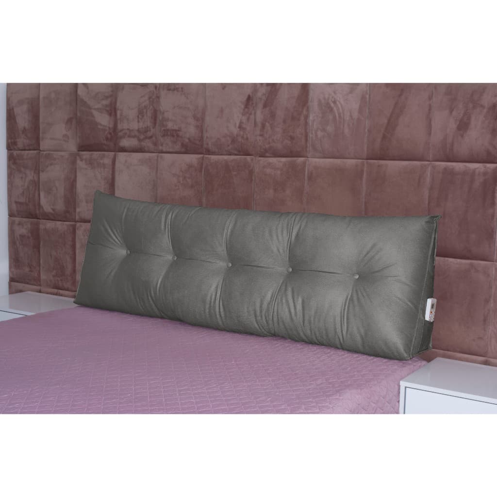 Almofada Cabeceira casal140cm Encosto com bolso lateral