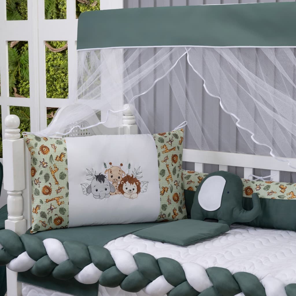 Kit Berço Menina e Menino Paris 10 peças Americano Enxoval de Bebê Estampado