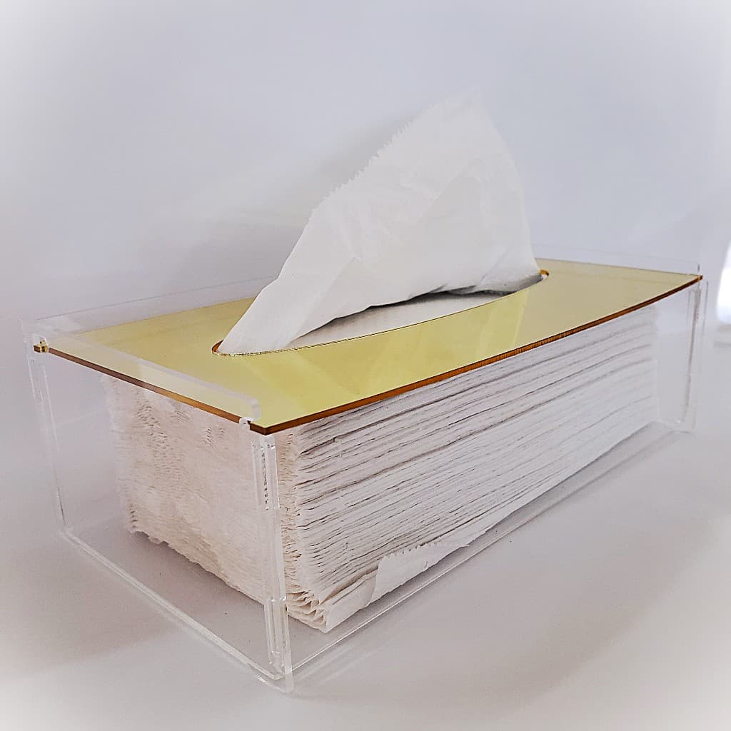 Porta papel toalha interfolha tampa dourada | Suporte papel Toalha | Porta toalha de papel