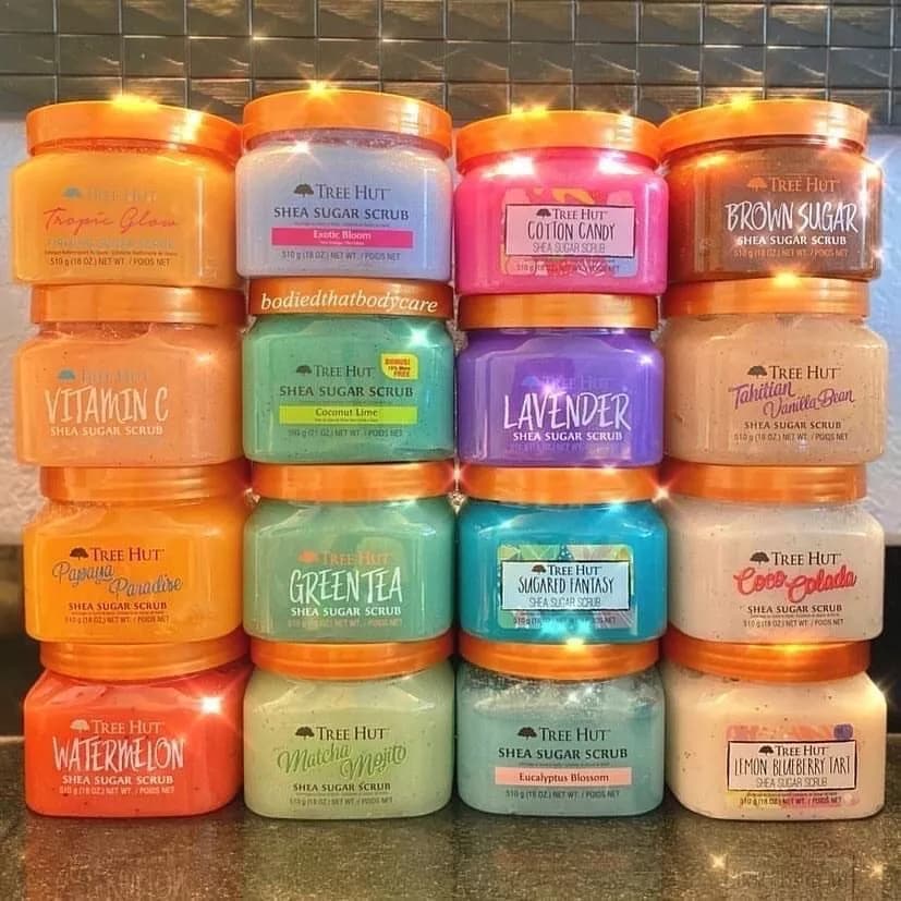 Esfoliante Corporal Tree Hut Shea Sugar Scrub 510g - Watermelon, Peach Sorbet, Strawberry, Vanilla,