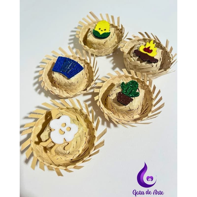 5 Chapéu de palha para pet FESTA JUNINA