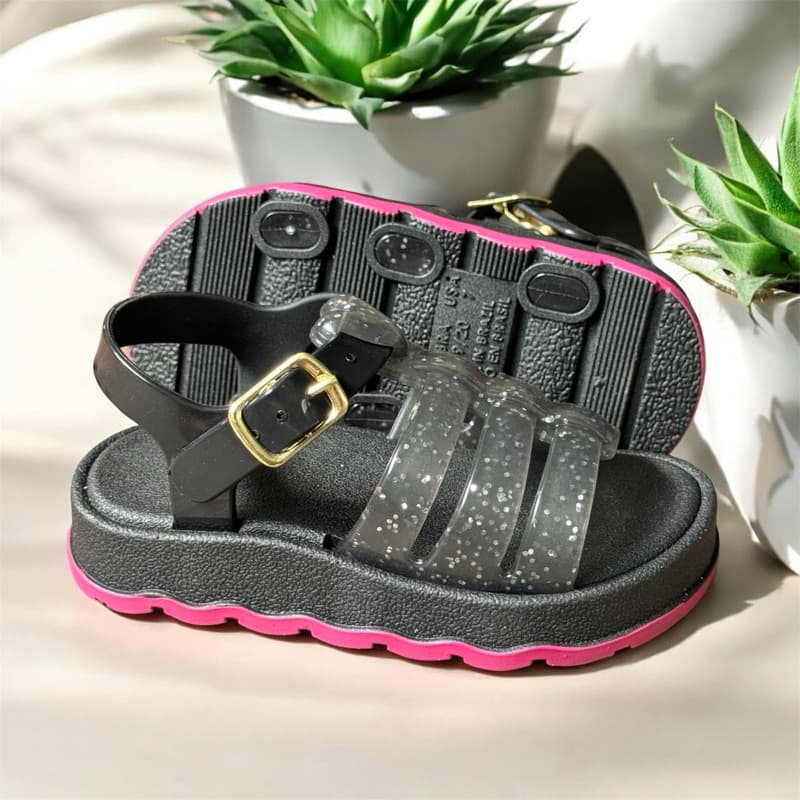 Sandália Papete Baby Menina Coração infantil Bebê Menino 19 ao 25 Chinelo Confortável