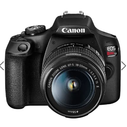 Câmera Canon EOS Rebel T7 24.1MP Wi-Fi NFC com Lente EF-S 18-55 mm IS II - Preta