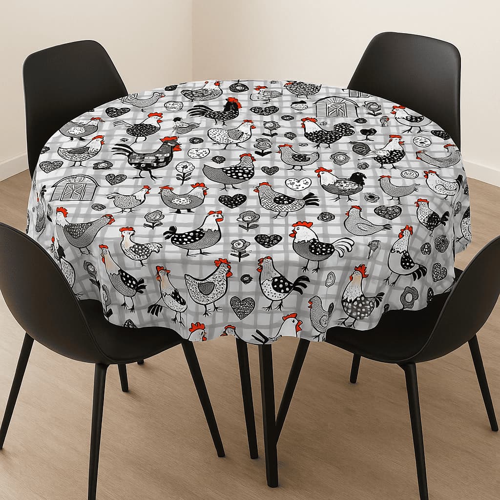 Toalha de Mesa Redonda de Plástico Térmico 1,40 Metro Toalha Redonda Impermeavel