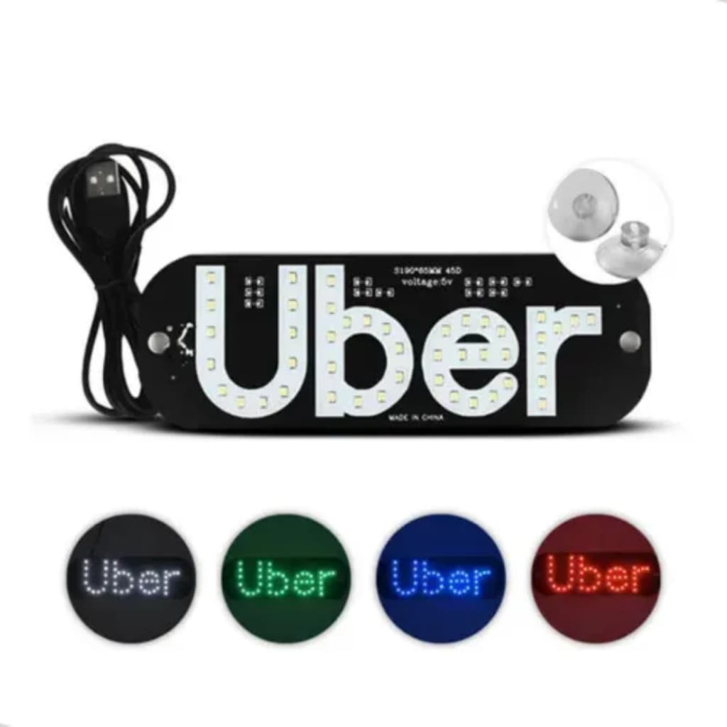 Placa Led Letreiro Luminoso Com Cores Vibrantes - Envio Imediato Para-brisa LED USB Carro