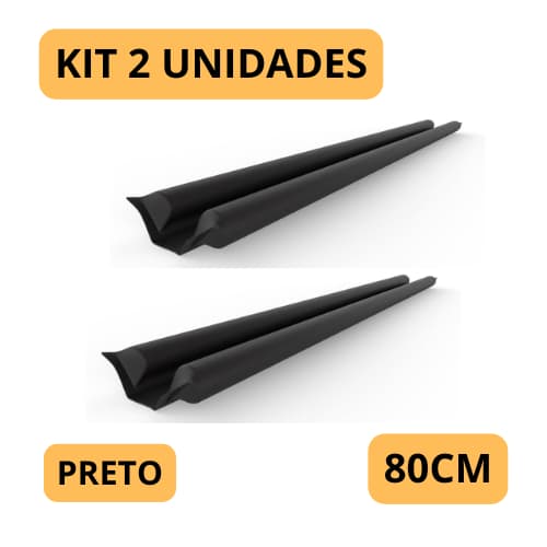 VEDA PORTA ROLINHO TRADICIONAL AJUSTÁVEL - 80 CM - IMPERMEÁVEL -  PRETO - (2 UNIDADES)