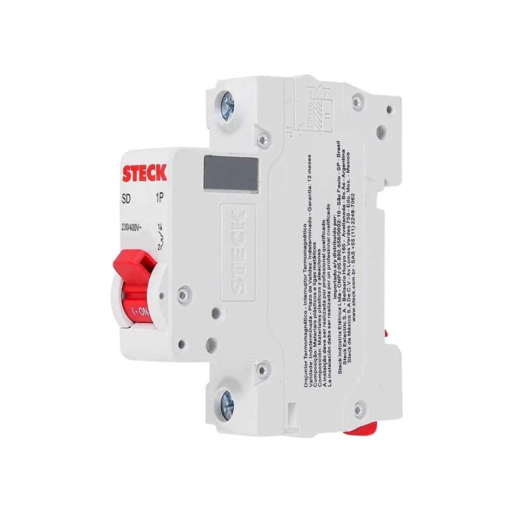 Disjuntor Monopolar 1p Monofásico Steck 10 à 63a Curva C