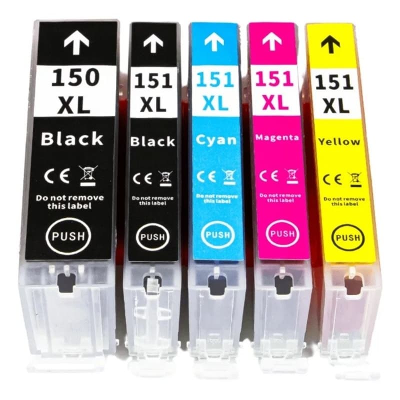 Cartuchos Compatíveis Para Canon Pgi-150 Cli-151 Kit 05 Unidades