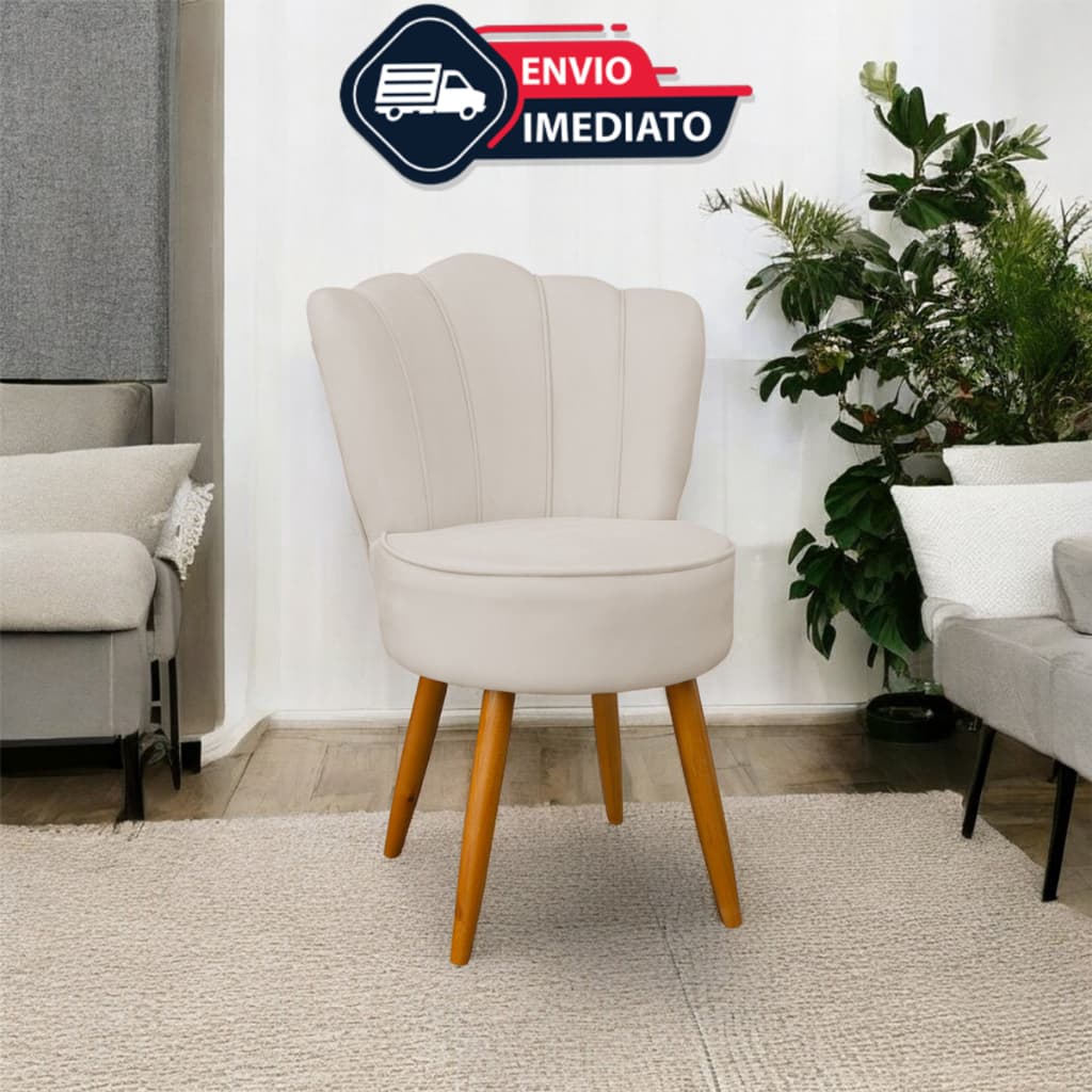 Cadeira Pétala Para Sala de Jantar Decorativa Pés Palito Veludo