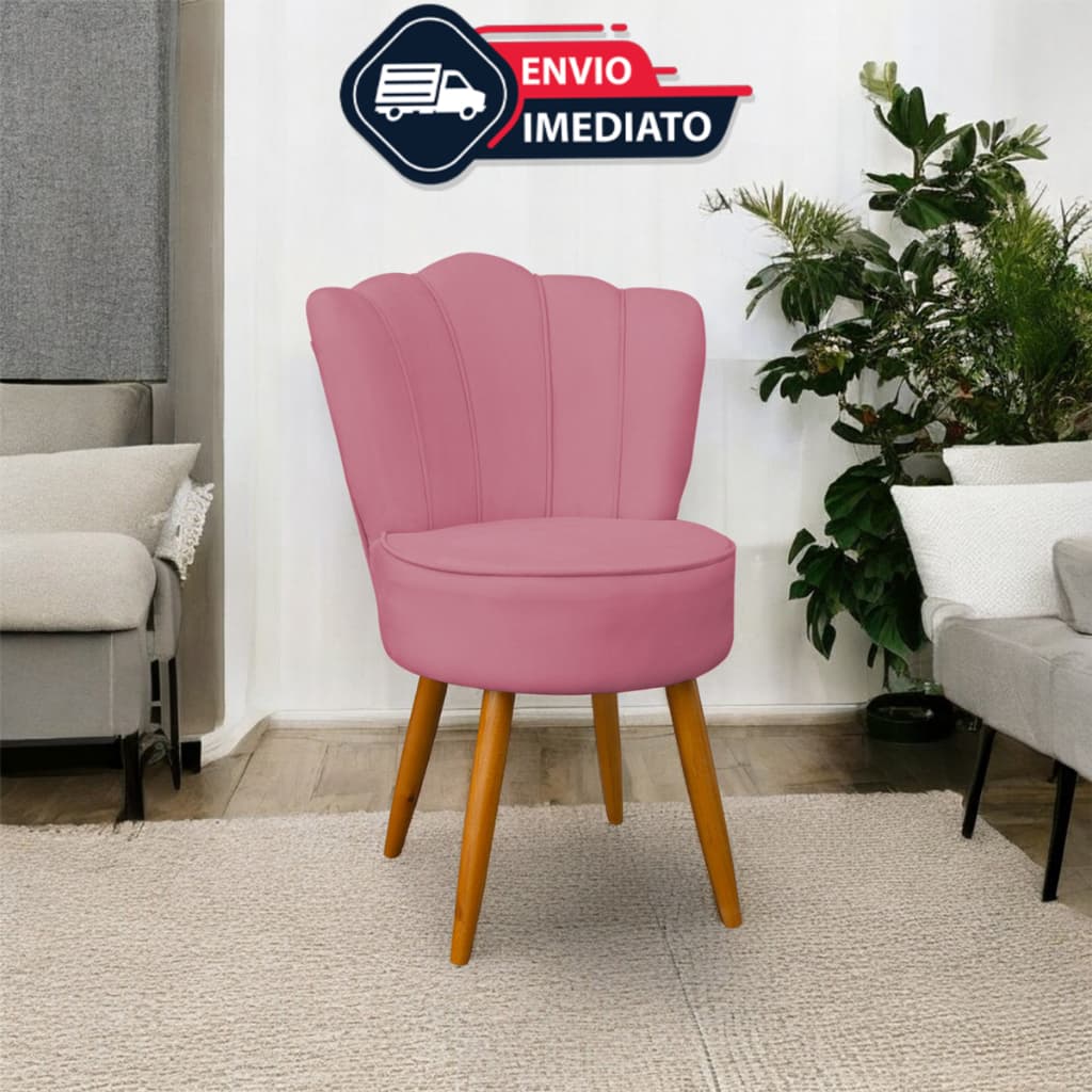 Cadeira Poltrona Pétala Decorativa Penteadeira Pés Palito