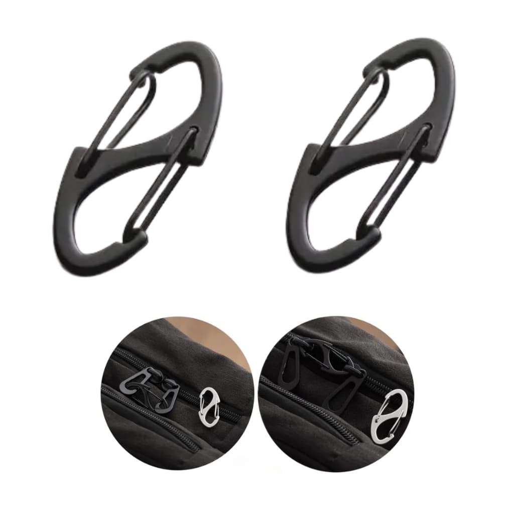 Clip antifurto para zíper trava protetor mochilas bolsas metal Kit 2un