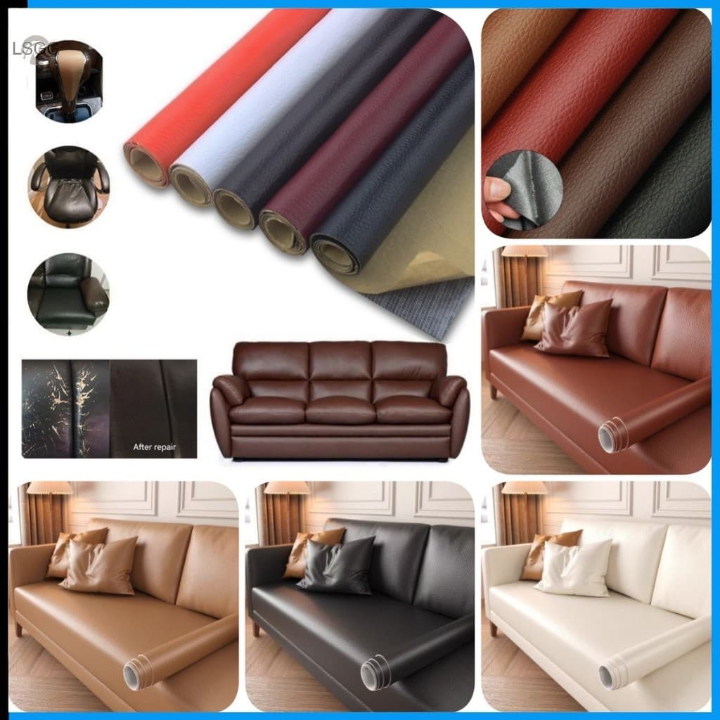 50cmx150cm Marrom Escuro Adesivo Auto-Adesivo de Tecido de Couro Sofá de Reparo de Sofá de Couro