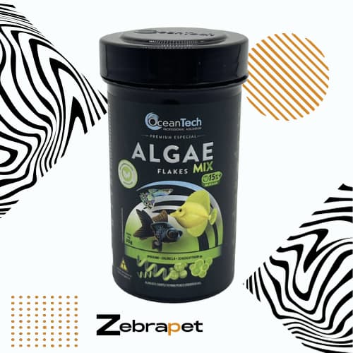 Ocean Tech Algae Flakes Mix - Ração p/ Peixes