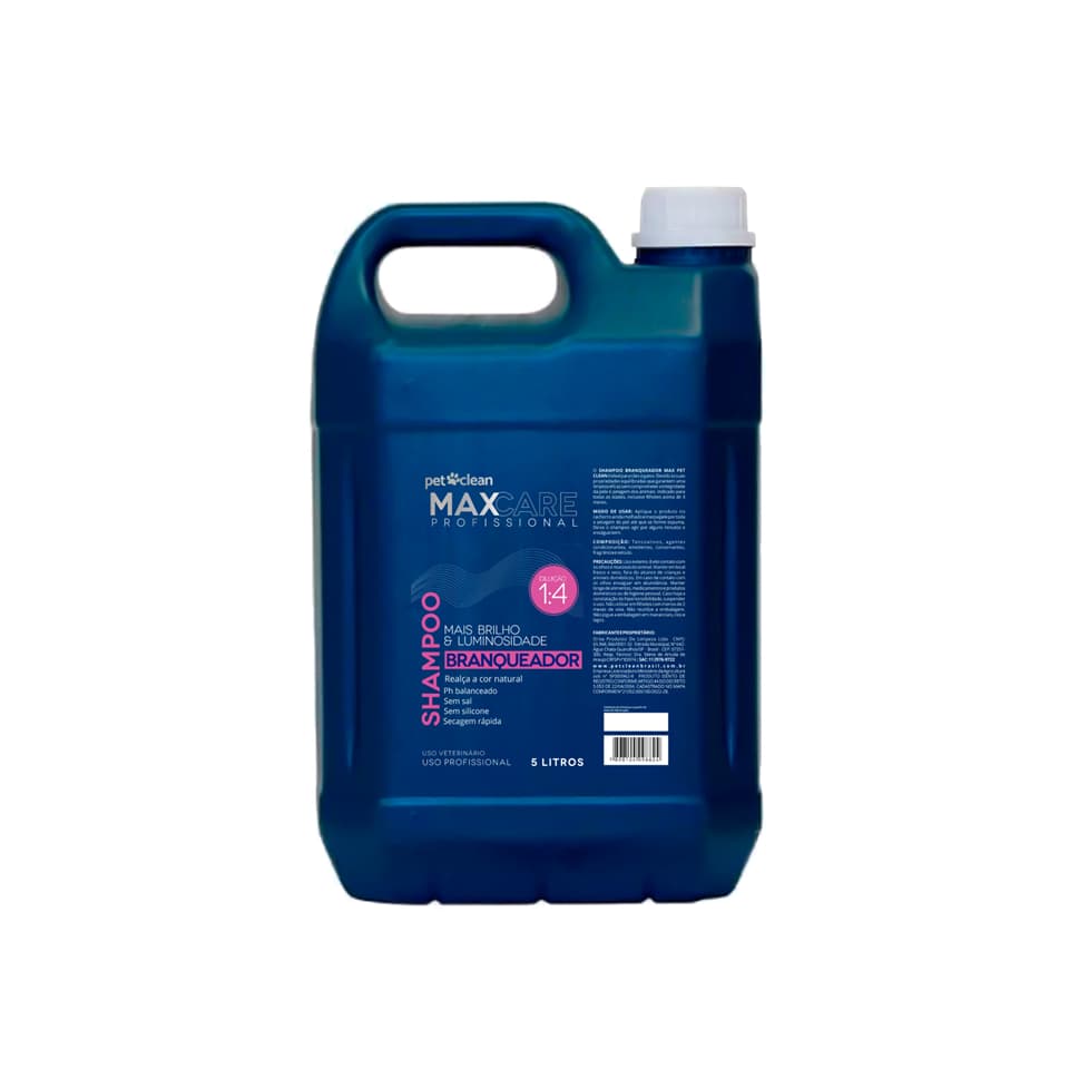 Shampoo Premium Banho Tosa Profissional Pet Clean Max 5l