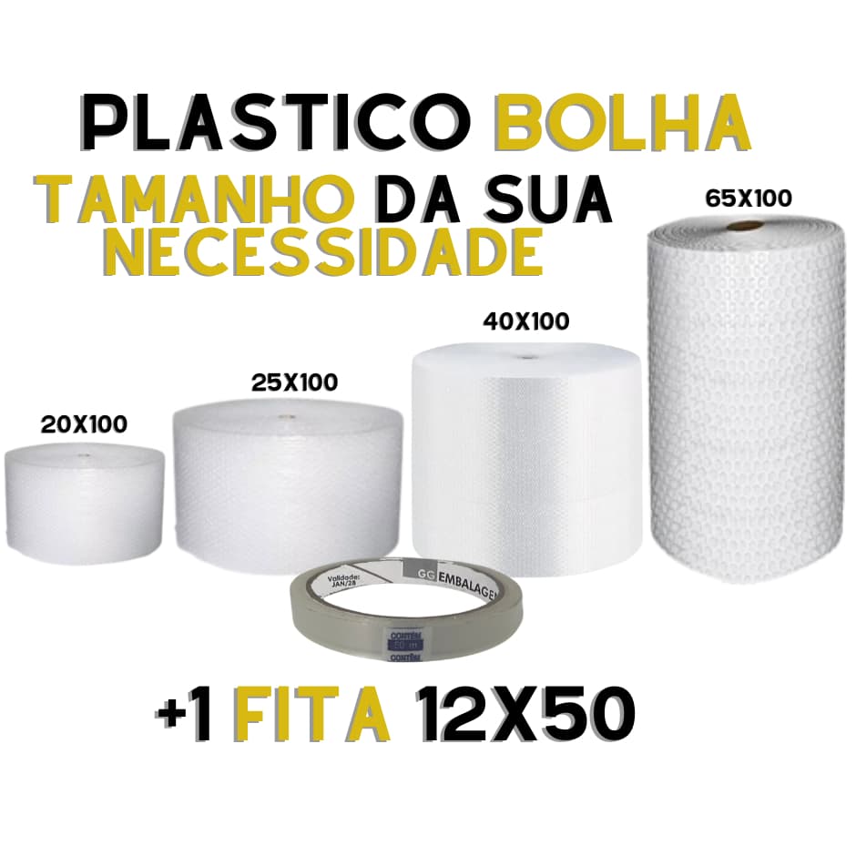 KIT PROTEÇÃO MUDANÇA Plástico Bolha 100M + FITA 12X50 - af