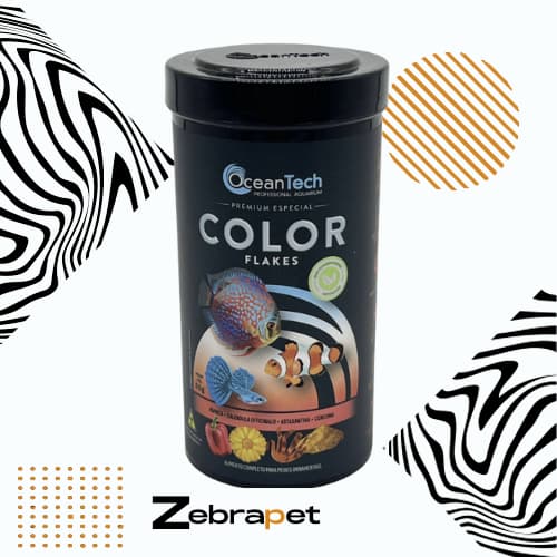 Ocean Tech Color Flakes - Ração p/ Peixes