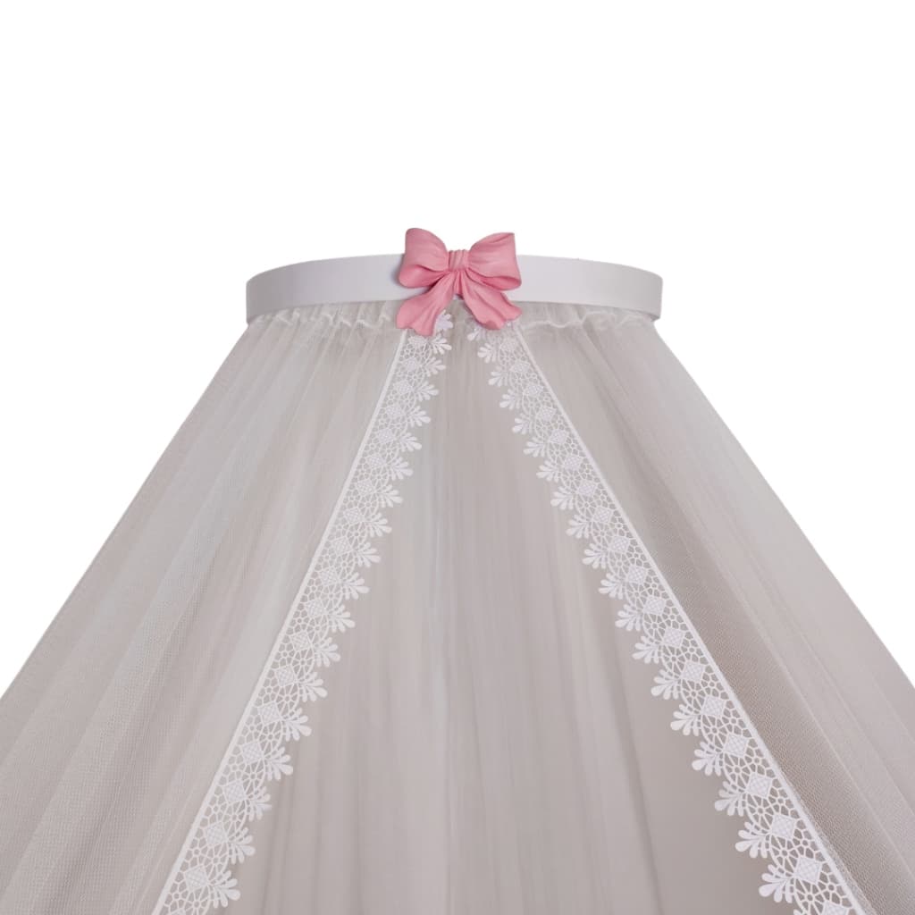 Dossel liso laço com mosquiteiro tule