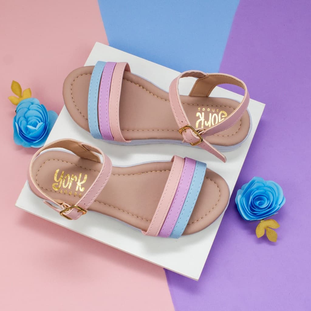 Sandália Rasteira Infantil Menina 20 ao 36 Colorida Casual Confortável