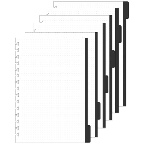 Divisórias P/ Caderno Reposicionável | Pontilhado Preto
