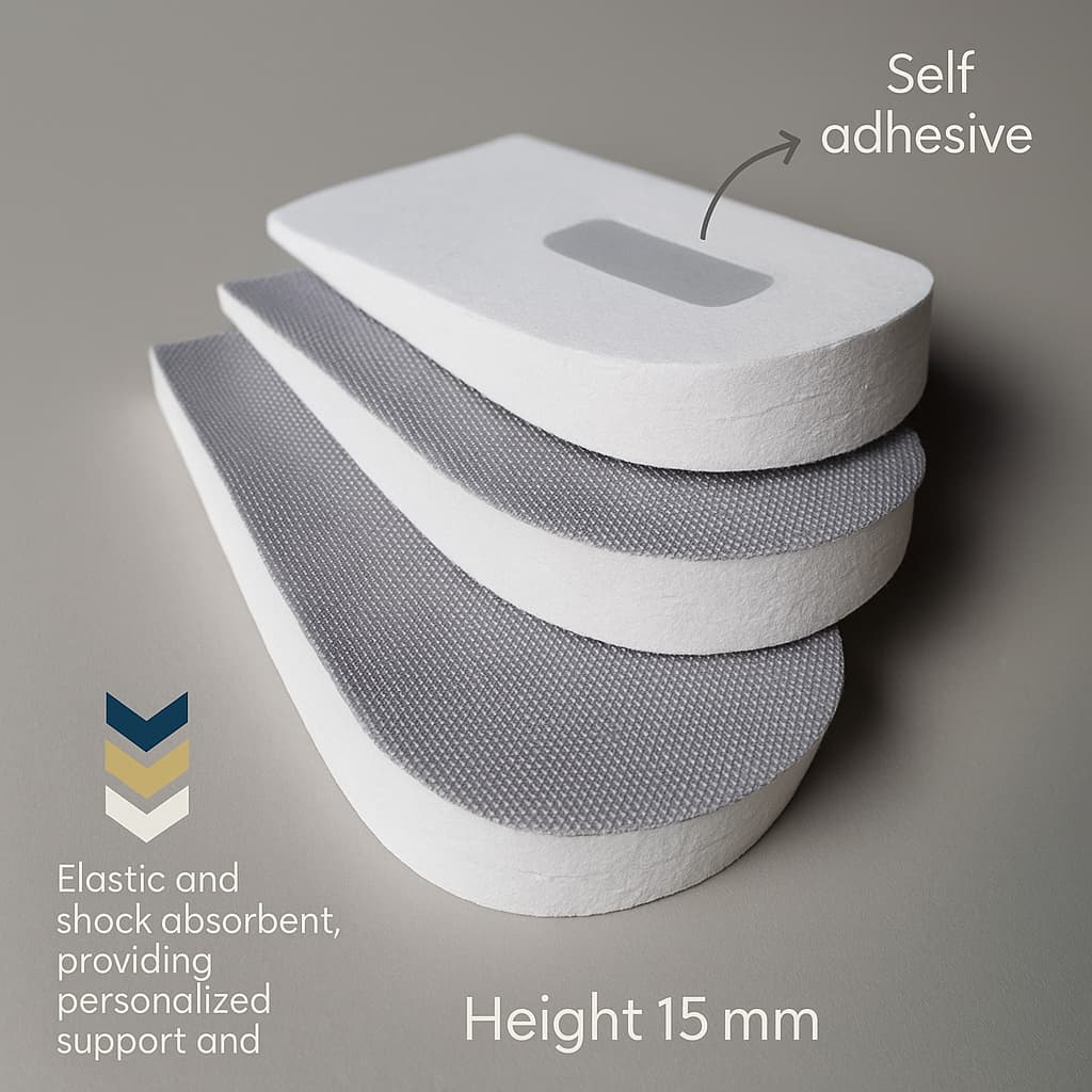 PALMILHA ALTURA, PALMILHA PARA ESPORÃO CALCÂNEO, ANTI IMPACTO AUTOCOLANTE, PALMILHA CALCANHAR,ORTOPE