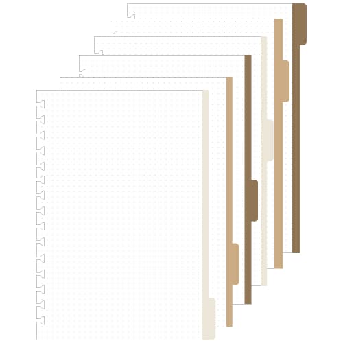 Divisórias P/ Caderno Reposicionável | Pontilhado Marfim Cursos Tamanho Colegial