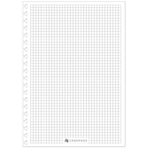 Refil QUADRICULADO DE LINHAS PRETAS Reposicionável P/ Caderno AD C/ 50 folhas 90g/m²