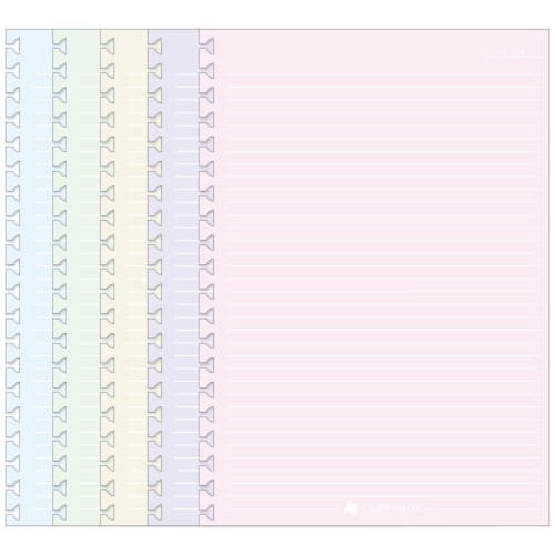 Refil PASTEL MULTICOLORIDO Reposicionável P/ Caderno AD C/ 50 folhas (10Fls/Cor) 90g/m²