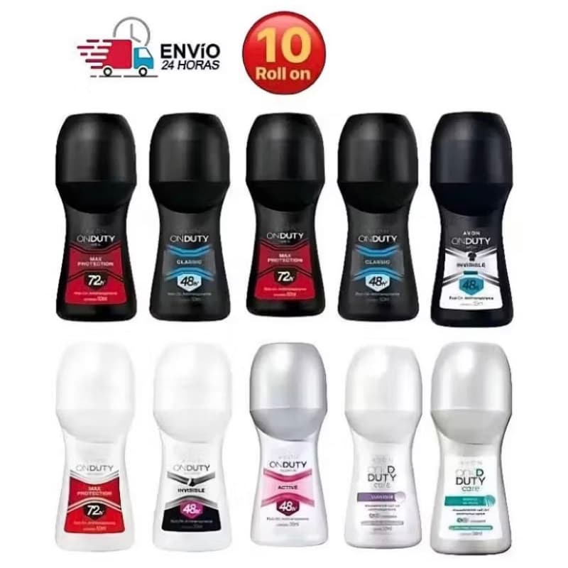 Kit com 10 Rollon-on Fem e Masc-Avon