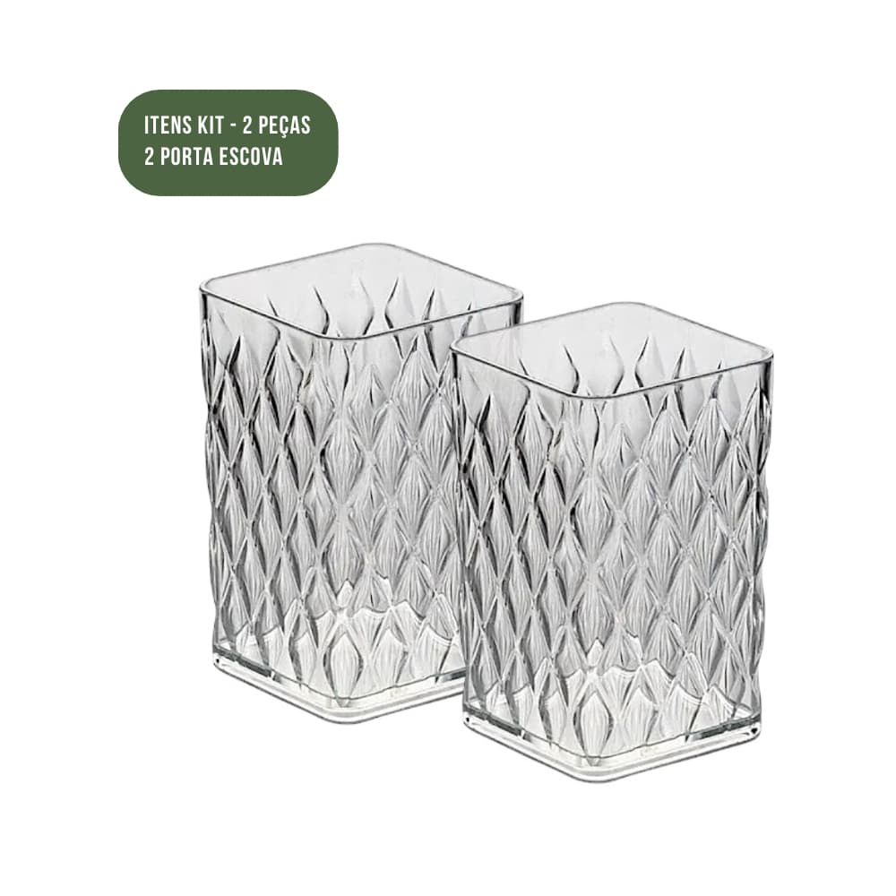 Jogo de Banheiro Luxuoso Multiuso Decoração Lavabo Porta Escova