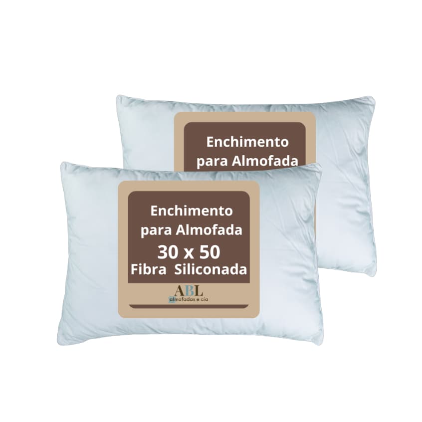 Kit 2 Enchimento Para Almofadas Fibra Siliconada 30x50 Cm