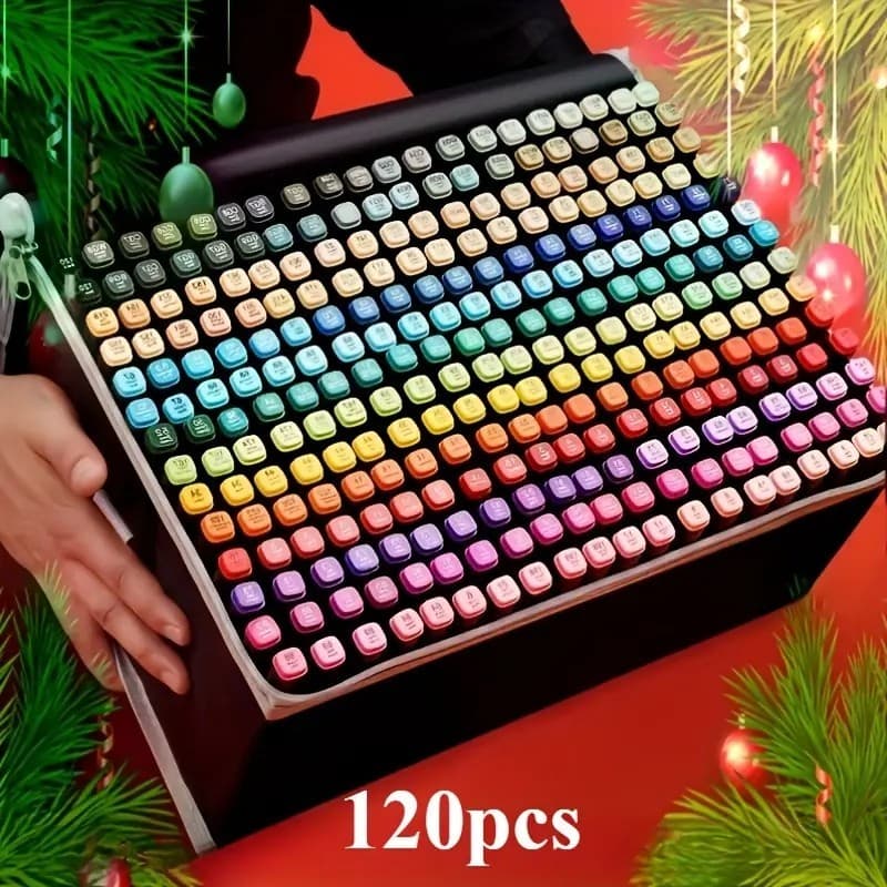 36/48/60/80/100/120 Cores Caneta Marcadora canetinhas coloridas Kit Com Ponta Dupla/marcador touch/caneta marker