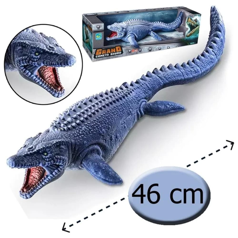 Dinossauro Gigante Mosassauro 46cm Vinil Macio Realista - Envio Imediato -