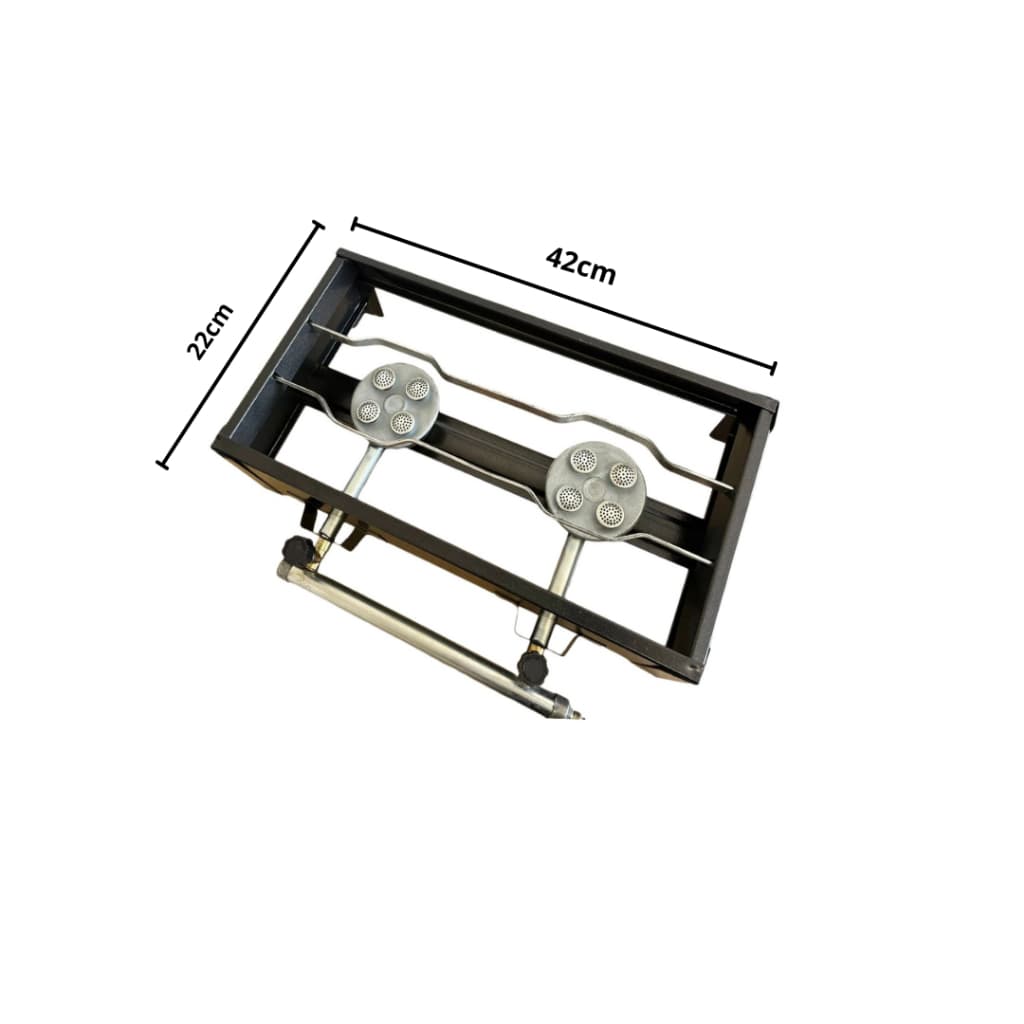 Fogão semi-Industrial Caminhoneiro 2 Bocas Alta Pressão c/ Mangueira