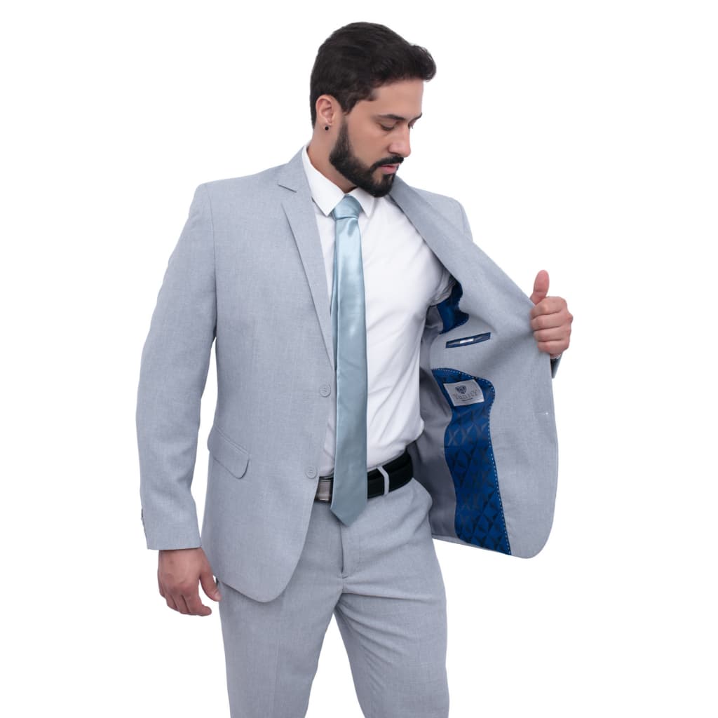 Terno Social Masculino Microfibra Mescla Premium Promoção