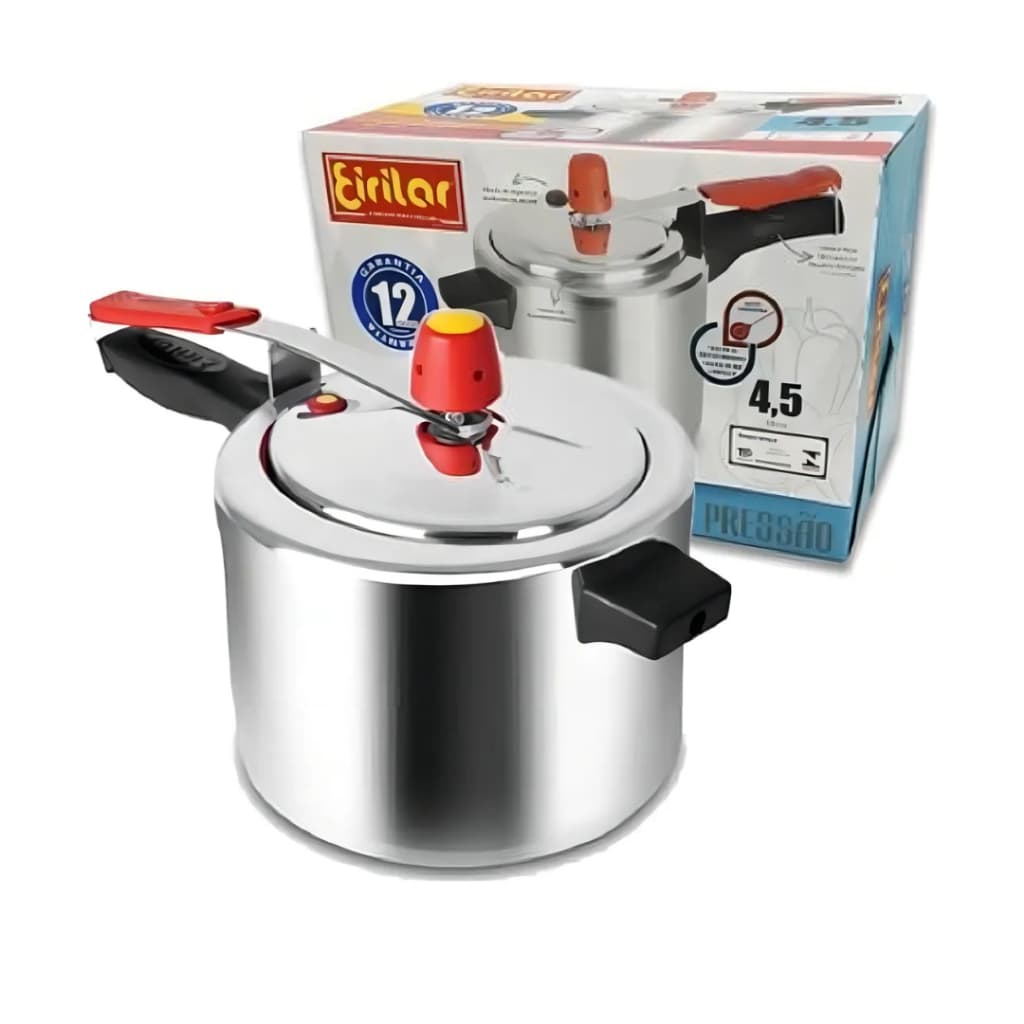 Panela De Pressão 4,5l Eirilar Polida Cor Prateado