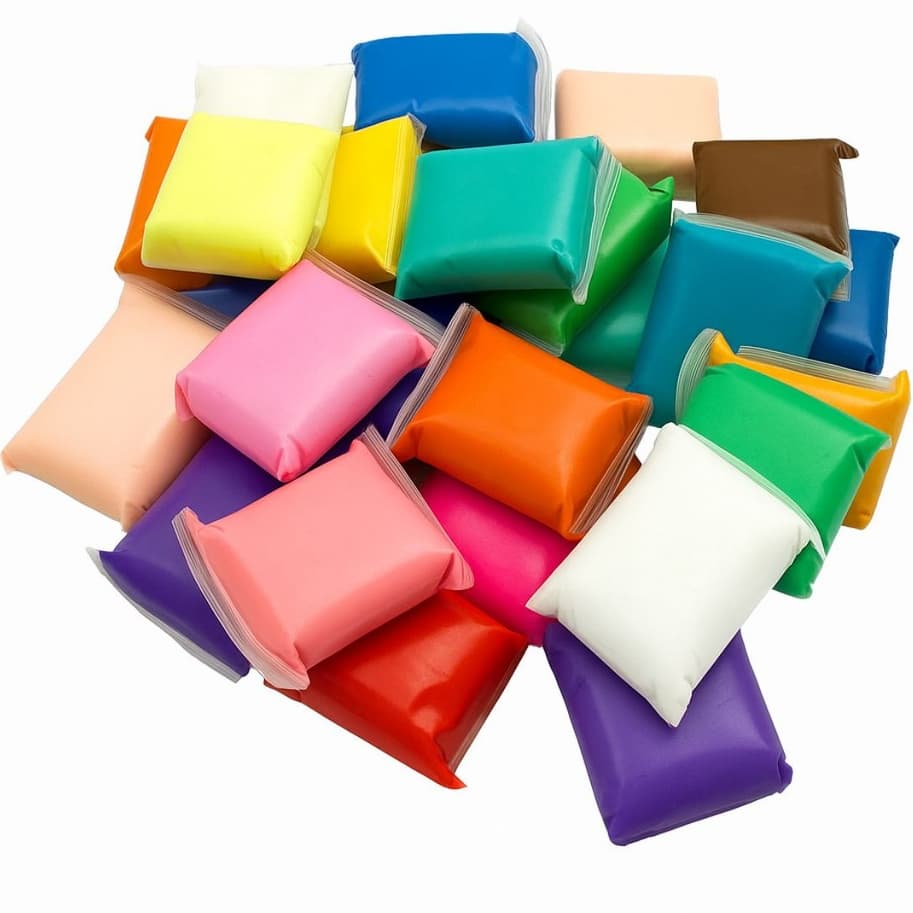 48 Massinha EVA Macia Leve Cores Ferramentas Massa Não-Tóxica Crianças Brinquedo Colorida