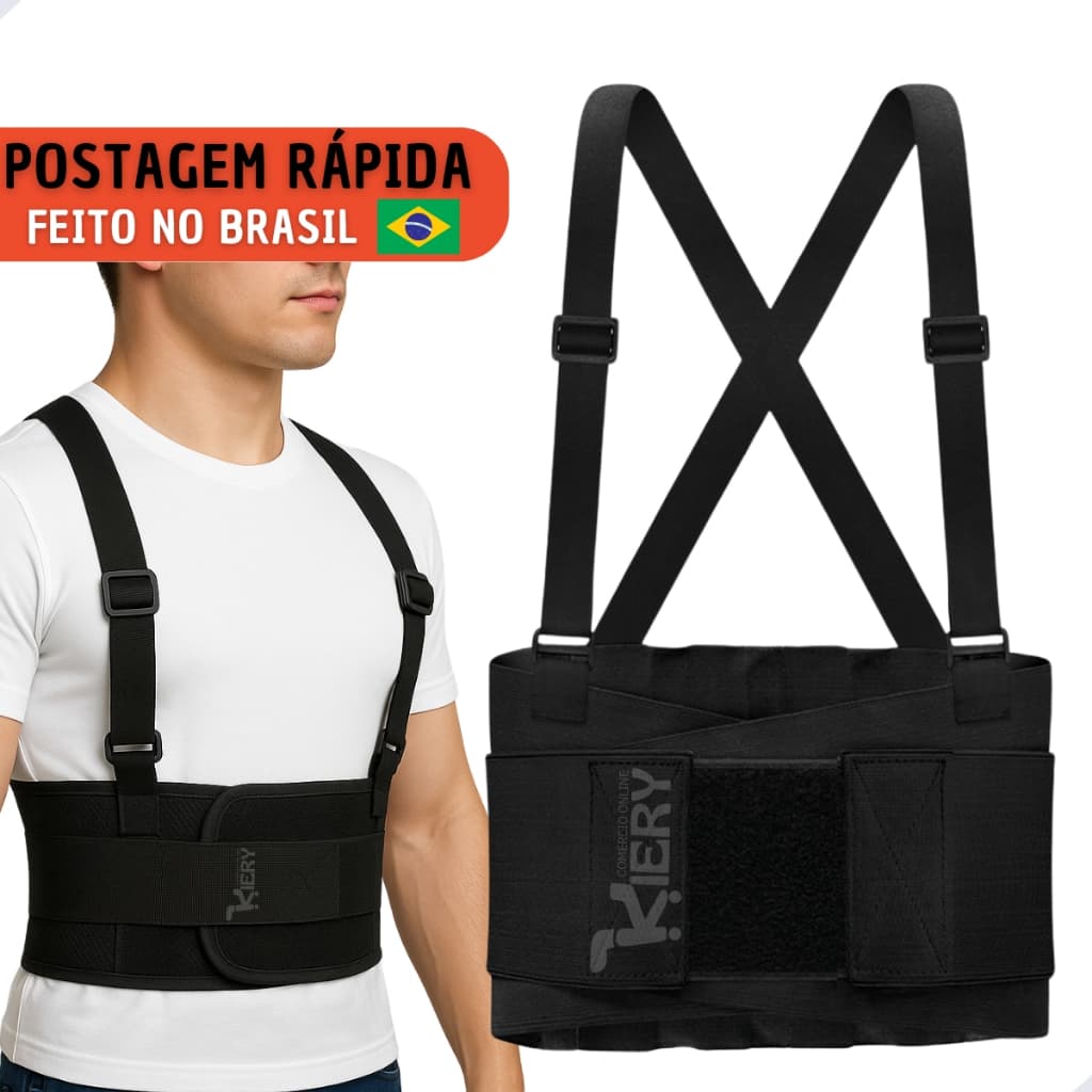 Cinta Para Coluna Masculino Lombar Corretor De Postura Protetor