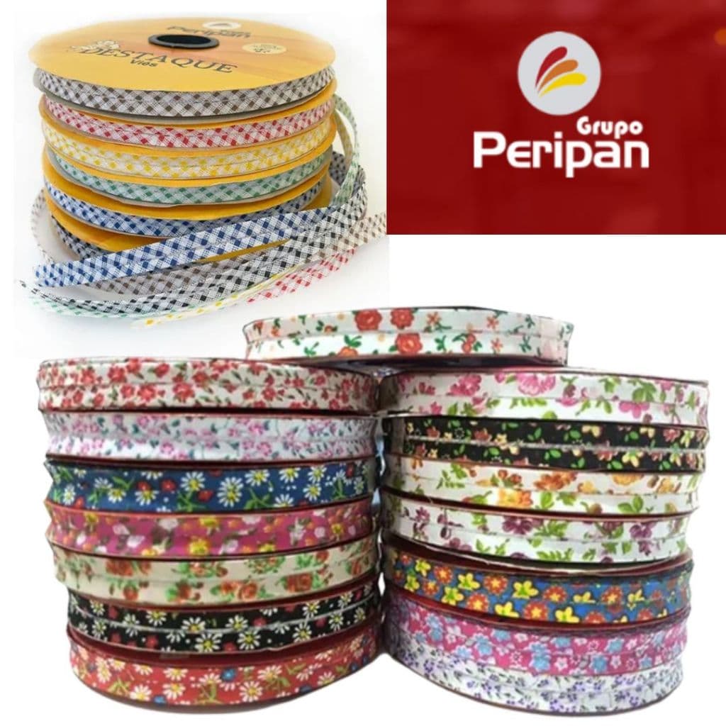 Viés Algodão Estreito Estampado 24mm Destaque-Peripan- Tijuca 20m
