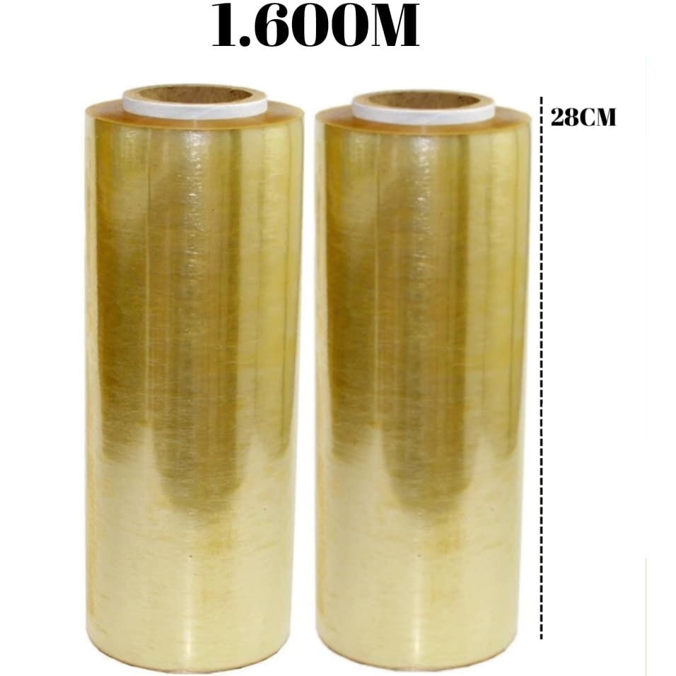 2 Rolos plastico filme pvc esticavel resistente 28cm x 800m
