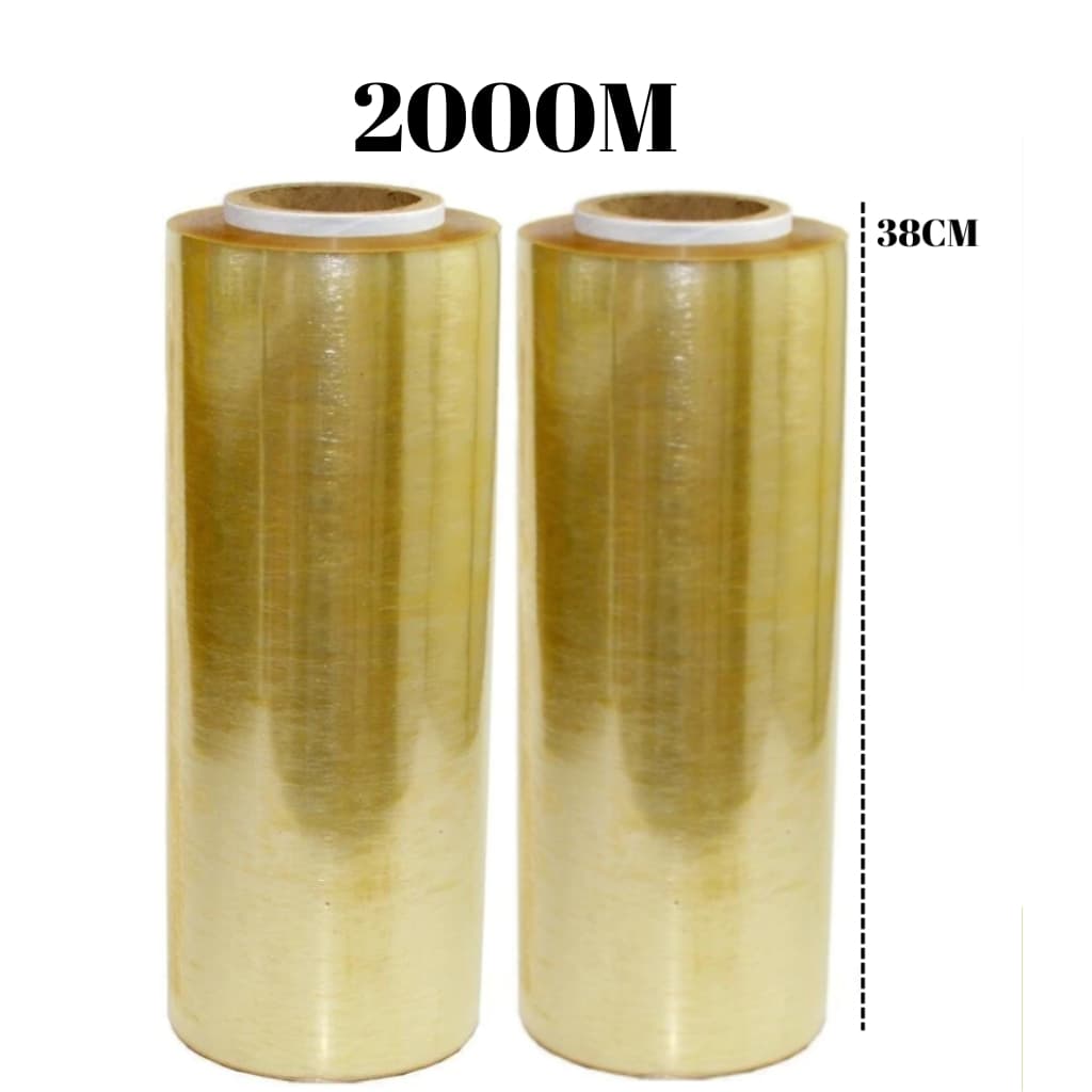2 Rolos Bobina Plastico Filme Pvc 38x1000M