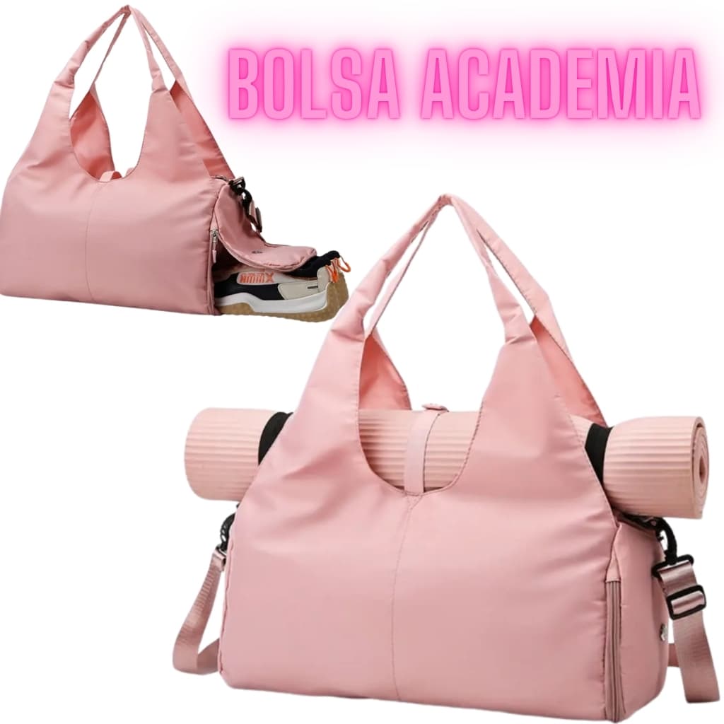 Bolsa Academia Treino Pilates Bolso Tênis Alça Lateral Tecido Semi Impermeável