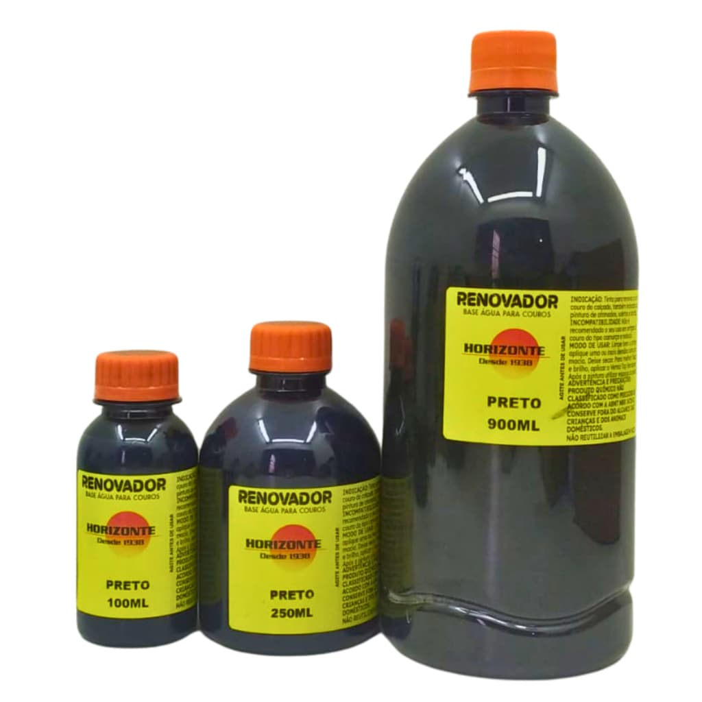 Tinta preta Base Água couro e sintético semi brilho diversos tamanhos