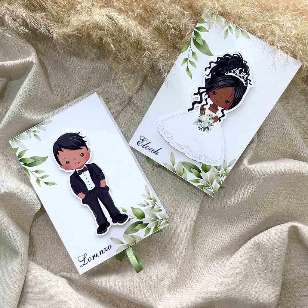 3 Caixa Convite Daminha Florista Pajem Casamento Matrimonio