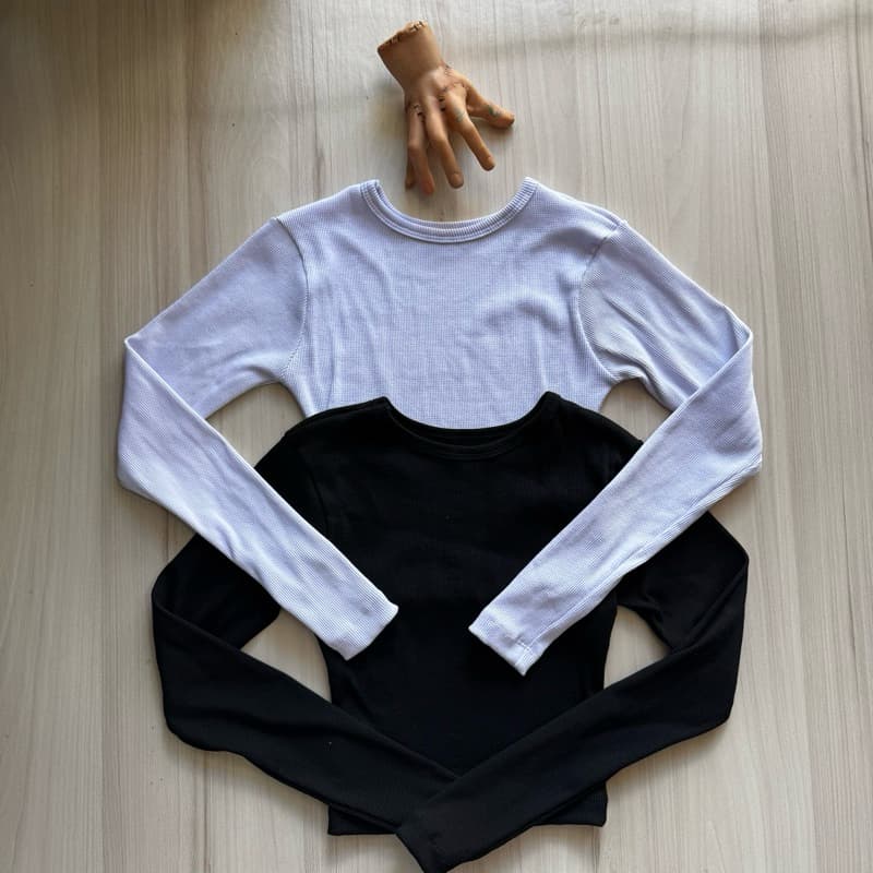 Kit 2 Cropped Manga Longa Canelado Algodão Inverno Ribana Canelada Croped Camisa Gola Redonda Manga cumprida Feminina