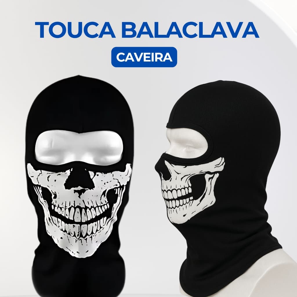 Touca Balaclava Ninja Capuz Caveira Moto Caveira Bike Paintball Frio
