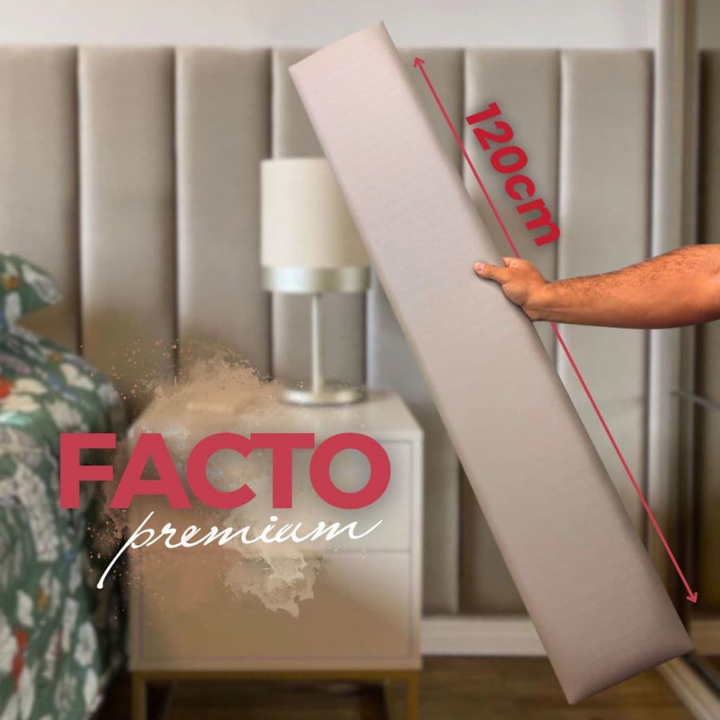 Kit Cabeceira de Cama Alta 120x20cm Modulada Facto Premium Casal Queen King Estofada Confortável