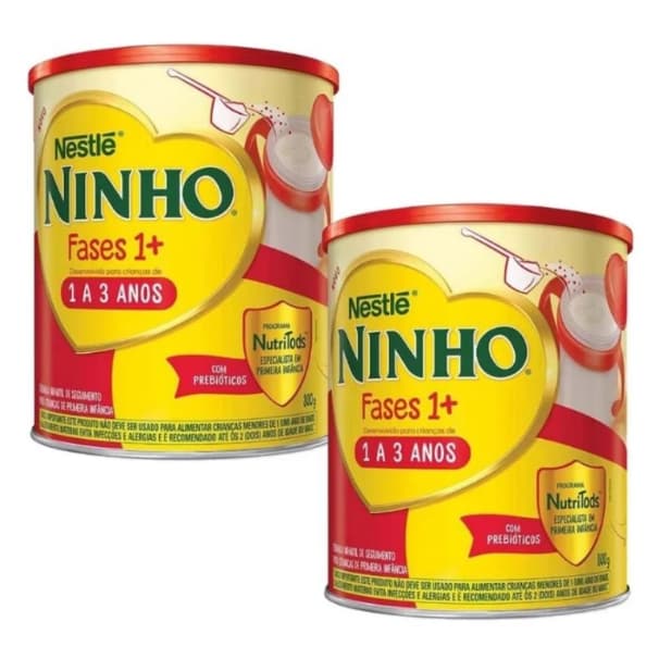 Kit 2 unidades - Composto Lácteo Nestlé Ninho Fases1 + 800g