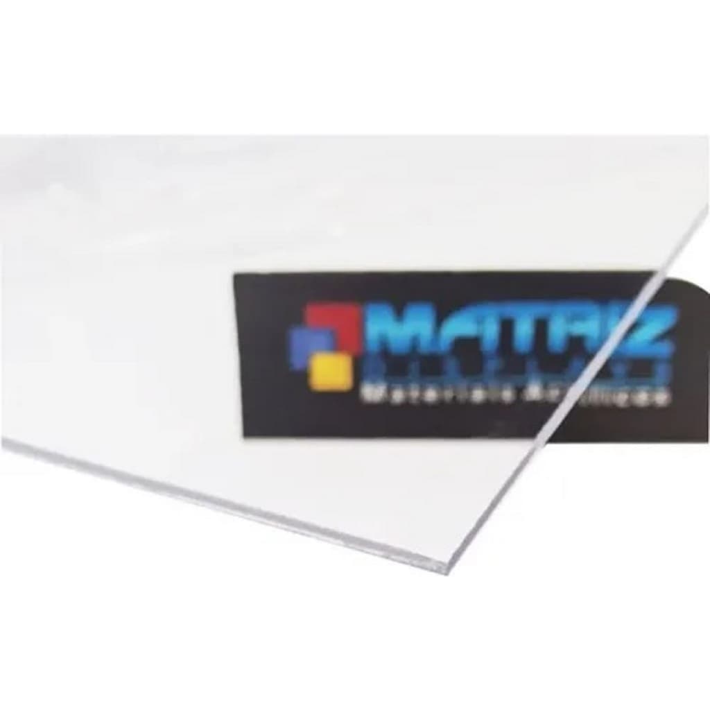01 Placa Ps Poliestireno Cristal 2mm 100x60cm