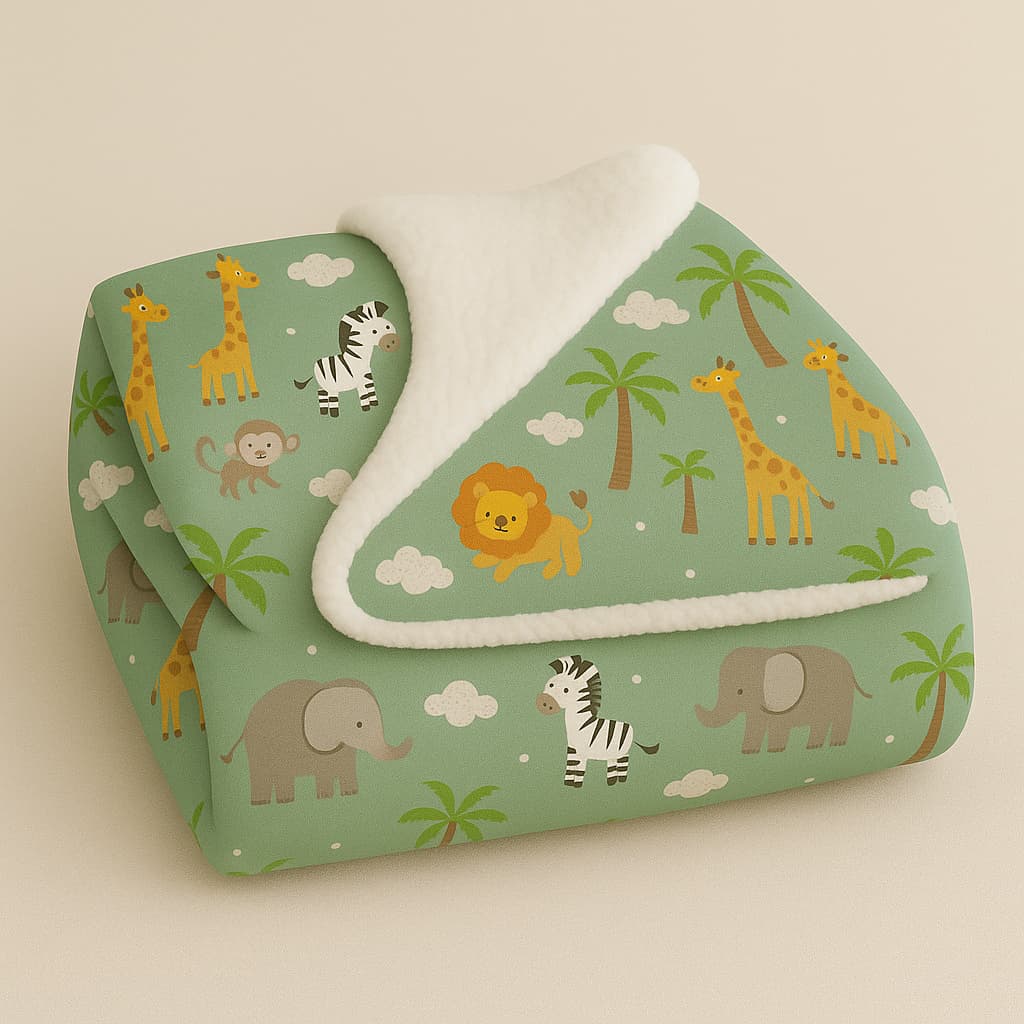 Cobertor Manta Soft Bebê Dupla Face Macio Sherpa Palha e Microfibra Para o Frio