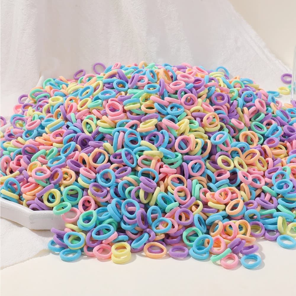 2400 Unidades De  Elásticos Coloridas , Mini  Rabo De Cavalo Definidos Para Meninas E Crianças mania
